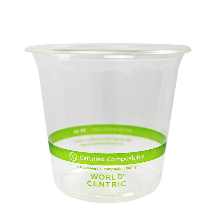 World Centric 24 oz Round Deli Container, Clear   | 610-Series | 500/cs