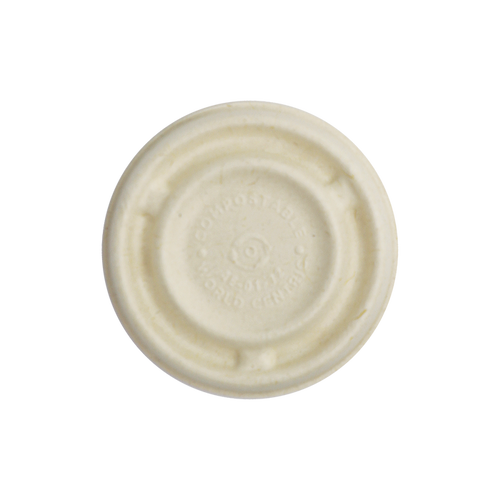 World Centric 26-Series Lid - Fiber - 2 oz Fiber Soufflé Cup, Leaf | 2000/cs