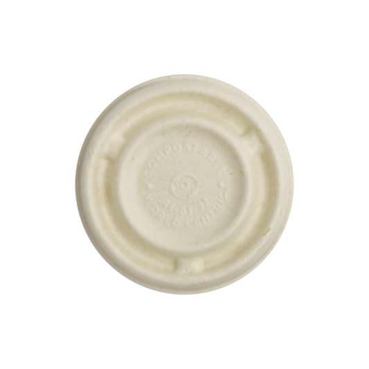 World Centric 26-Series Lid - Fiber - 2 oz Fiber Soufflé Cup, Leaf | 2000/cs