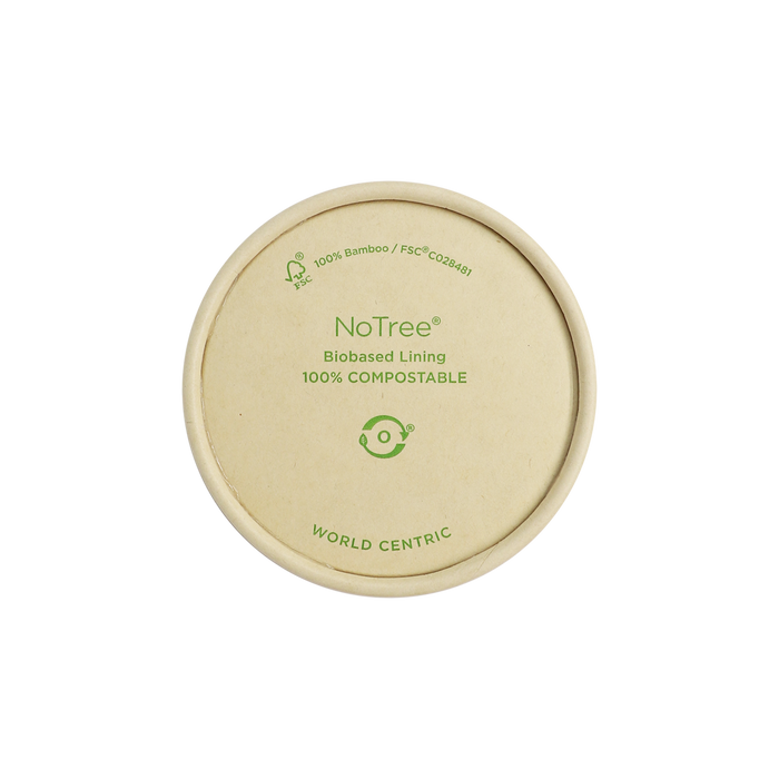 World Centric 4 oz NoTree Paper Portion Cup  | 46-Series | 1000/cs