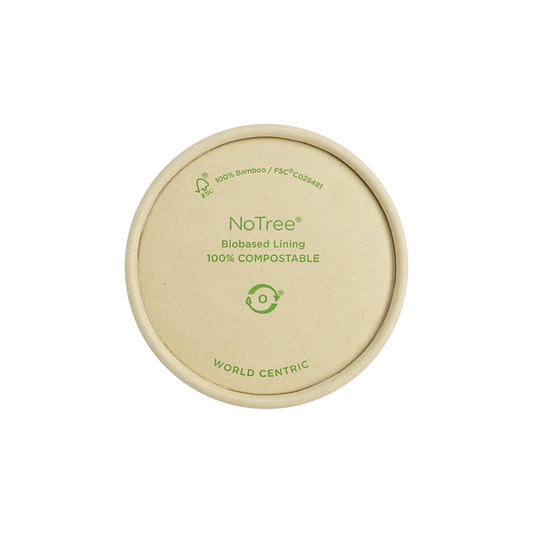 World Centric 4 oz NoTree Paper Portion Cup  | 46-Series | 1000/cs