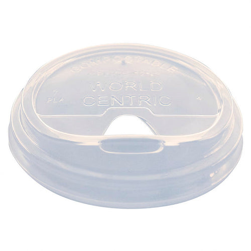 World Centric 96-Series Lid - LID PLA - Fits 9Q to 24 oz, Strawless | 1000/cs
