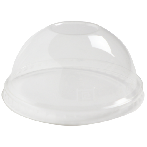 World Centric 96-Series Lid - PLA - Fits 9Q to 24 oz, Dome, No Straw Hole | 1000/cs
