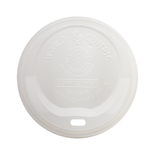 World Centric Lid PLA - 20 oz Double Wall Hot Cup | 600/cs