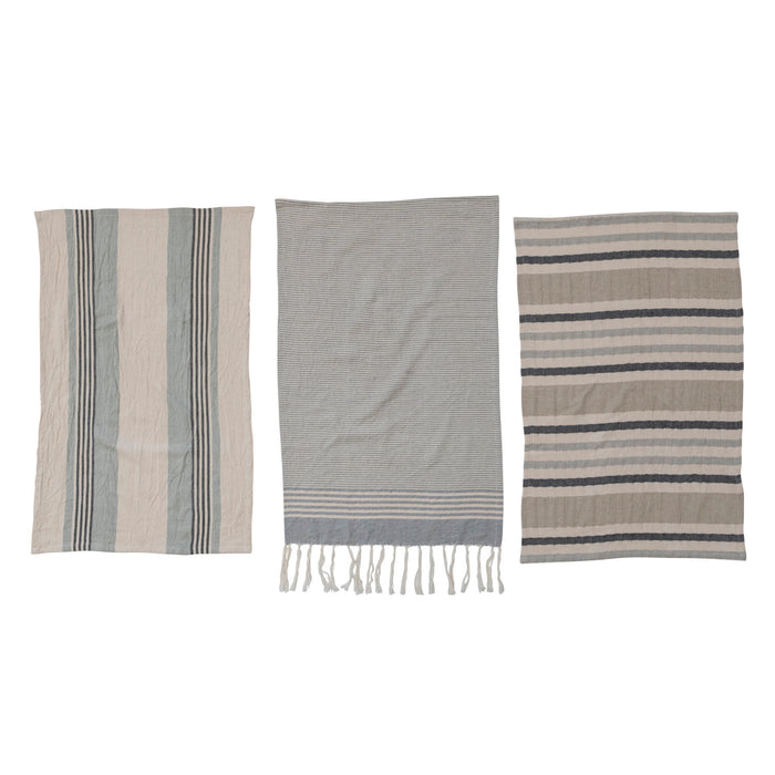 Woven Cotton Tea Towels - Set 3