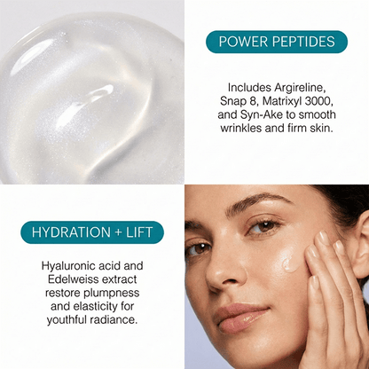 wrinkle eraser contains hyaluronic acid and edelweiss extract that restores plumpness and elasticity in skin