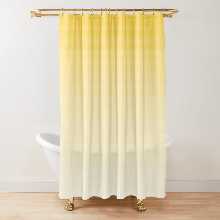 Yellow Watercolor Shower Curtain