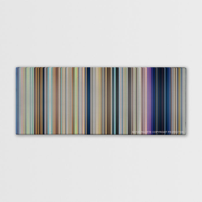 Your Name. color palette canvas print: thousands of thin vertical stripes of color