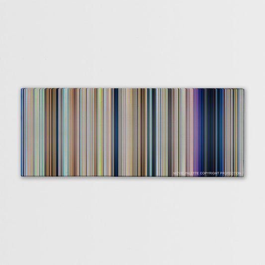 Your Name. color palette canvas print: thousands of thin vertical stripes of color