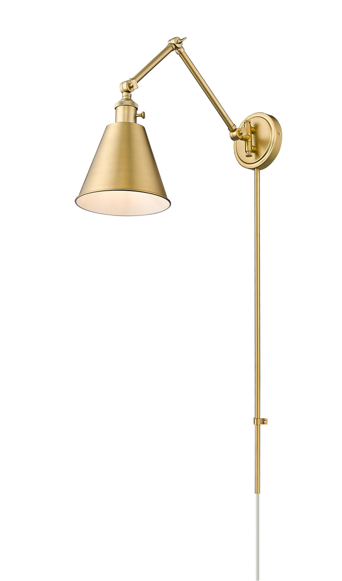 Wall Sconce Z-Lite 349S-MGLD Modern Gold Gayson 1 Light Wall Sconce Z-Lite