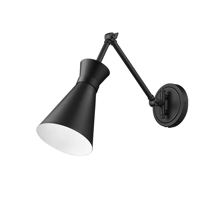 Wall Sconce Z-Lite 351S-MB Matte Black Soriano 1 Light Wall Sconce Z-Lite