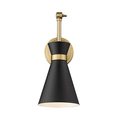 Wall Sconce Z-Lite 351S-MB-MGLD Matte Black Soriano 1 Light Wall Sconce Z-Lite