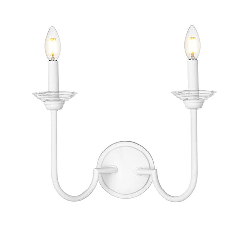 Wall Sconce Z-Lite 352-2S-TW Tundra White Allistair 2 Light Wall Sconce Z-Lite