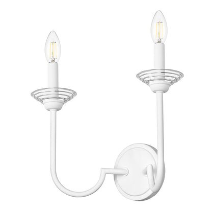 Wall Sconce Z-Lite 352-2S-TW Tundra White Allistair 2 Light Wall Sconce Z-Lite