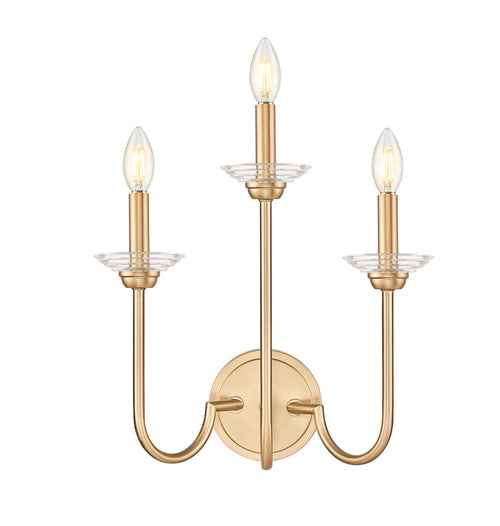 Wall Sconce Z-Lite 352-3S-MGLD Modern Gold Allistair 3 Light Wall Sconce Z-Lite