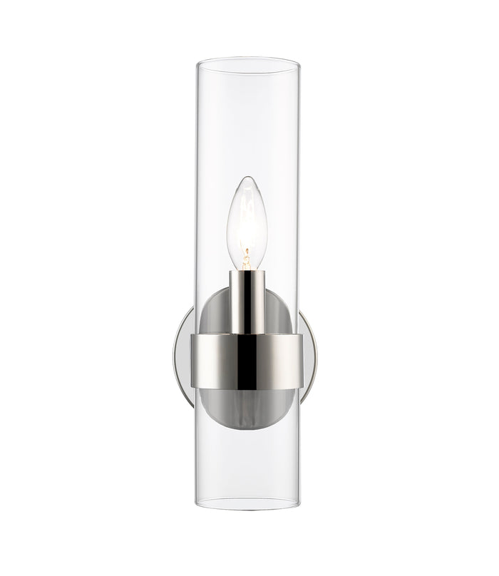 Wall Sconce Z-Lite 4008-1S-PN Polished Nickel Datus 1 Light Wall Sconce Z-Lite