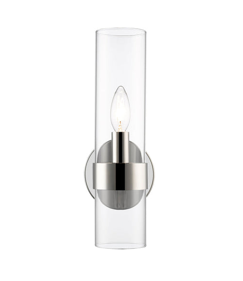 Wall Sconce Z-Lite 4008-1S-PN Polished Nickel Datus 1 Light Wall Sconce Z-Lite