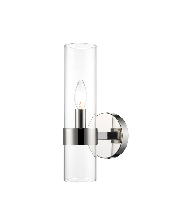 Wall Sconce Z-Lite 4008-1S-PN Polished Nickel Datus 1 Light Wall Sconce Z-Lite