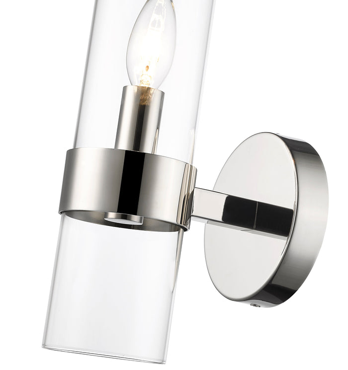 Wall Sconce Z-Lite 4008-1S-PN Polished Nickel Datus 1 Light Wall Sconce Z-Lite
