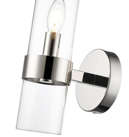 Wall Sconce Z-Lite 4008-1S-PN Polished Nickel Datus 1 Light Wall Sconce Z-Lite