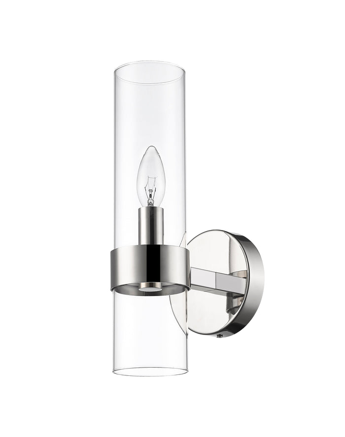 Wall Sconce Z-Lite 4008-1S-PN Polished Nickel Datus 1 Light Wall Sconce Z-Lite