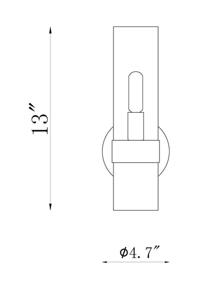 Wall Sconce Z-Lite 4008-1S-RB Rubbed Brass Datus 1 Light Wall Sconce Z-Lite