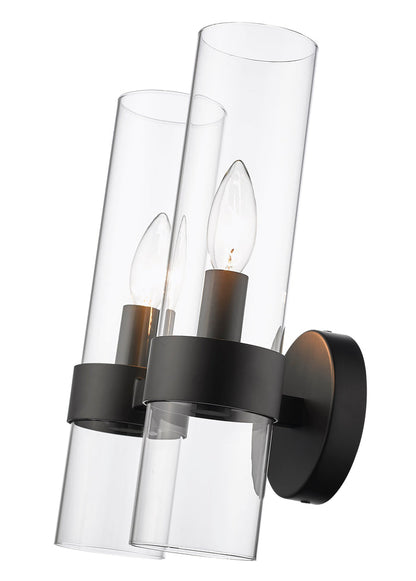 Wall Sconce Z-Lite 4008-2S-MB Matte Black Datus 2 Light Wall Sconce Z-Lite