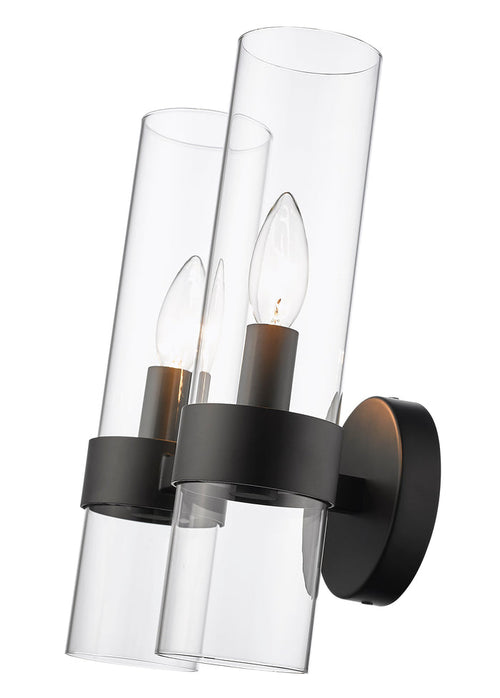 Wall Sconce Z-Lite 4008-2S-MB Matte Black Datus 2 Light Wall Sconce Z-Lite