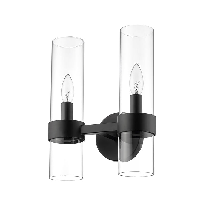 Wall Sconce Z-Lite 4008-2S-MB Matte Black Datus 2 Light Wall Sconce Z-Lite