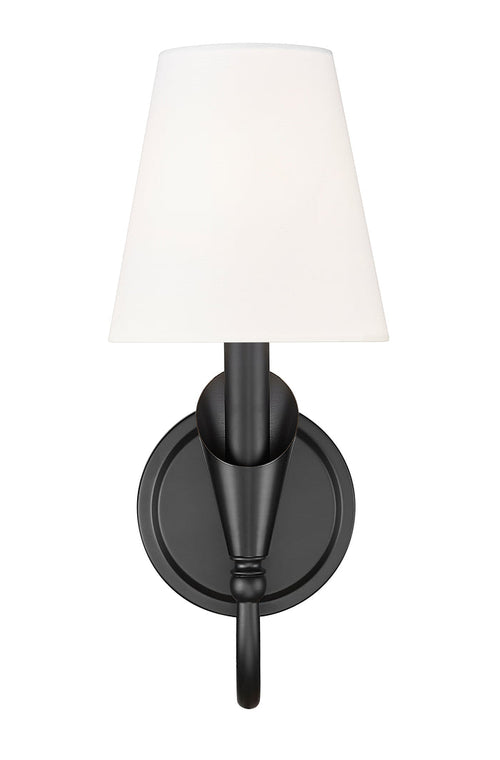 Wall Sconce Z-Lite 4014-1S-MB Matte Black Claudelle 1 Light Wall Sconce Z-Lite