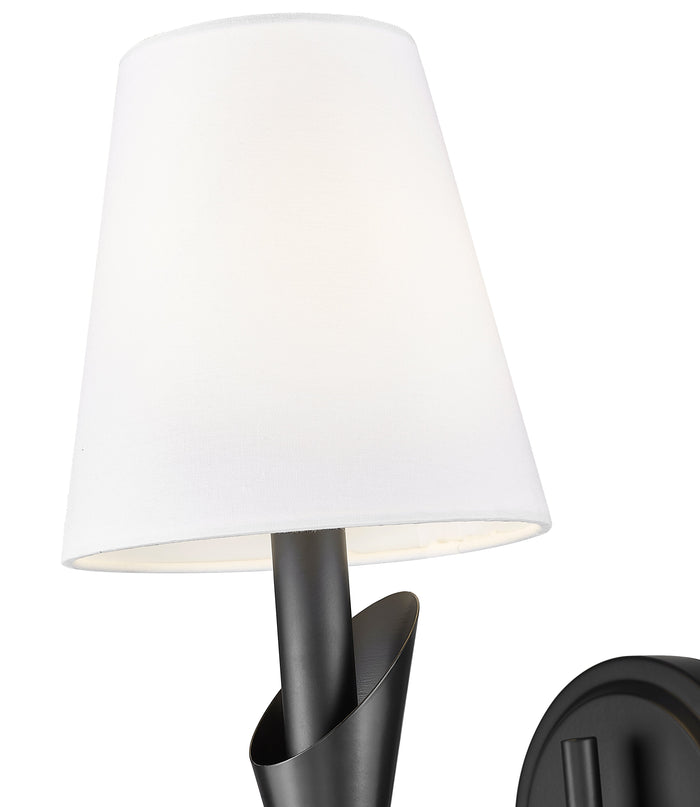 Wall Sconce Z-Lite 4014-1S-MB Matte Black Claudelle 1 Light Wall Sconce Z-Lite