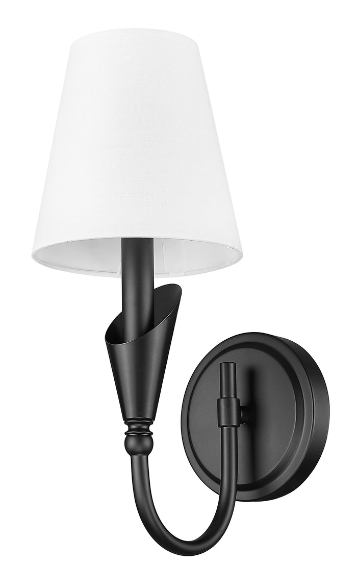 Wall Sconce Z-Lite 4014-1S-MB Matte Black Claudelle 1 Light Wall Sconce Z-Lite