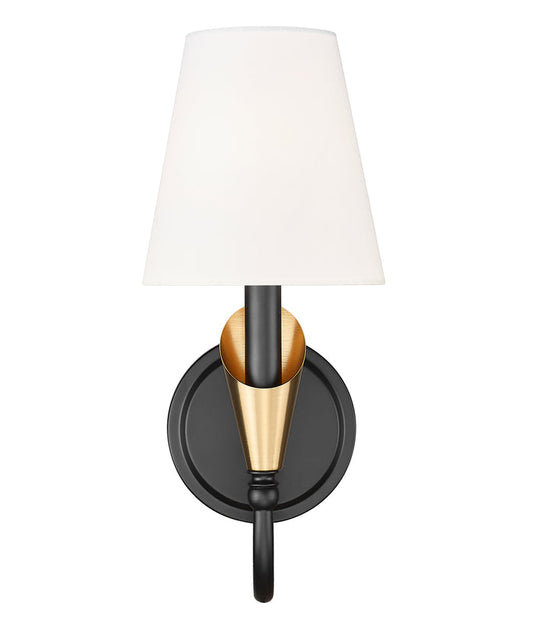 Wall Sconce Z-Lite 4014-1S-MB-MGLD Matte Black + Modern Gold Claudelle 1 Light Wall Sconce Z-Lite