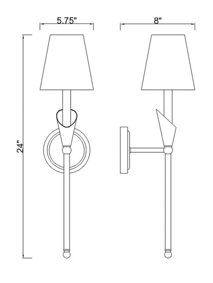 Wall Sconce Z-Lite 4014-1SA-TW-MGLD Tundra White + Modern Gold Claudelle 1 Light Wall Sconce Z-Lite