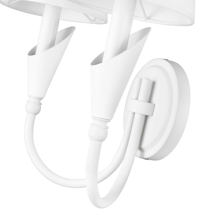 Wall Sconce Z-Lite 4014-2S-TW Tundra White Claudelle 2 Light Wall Sconce Z-Lite